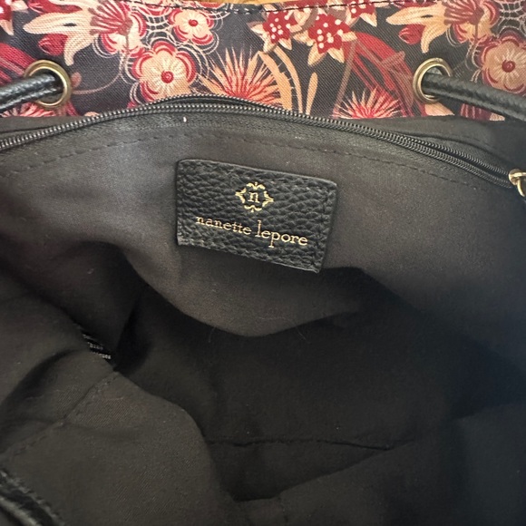 Black Vegan Leather Nanette Lepore Backpack - Picture 6 of 7